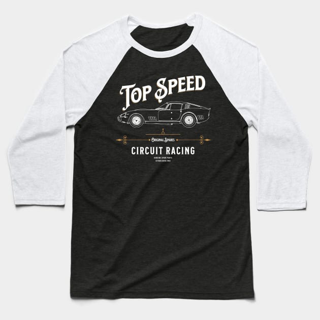 Top Speed Racing Baseball T-Shirt by msportm